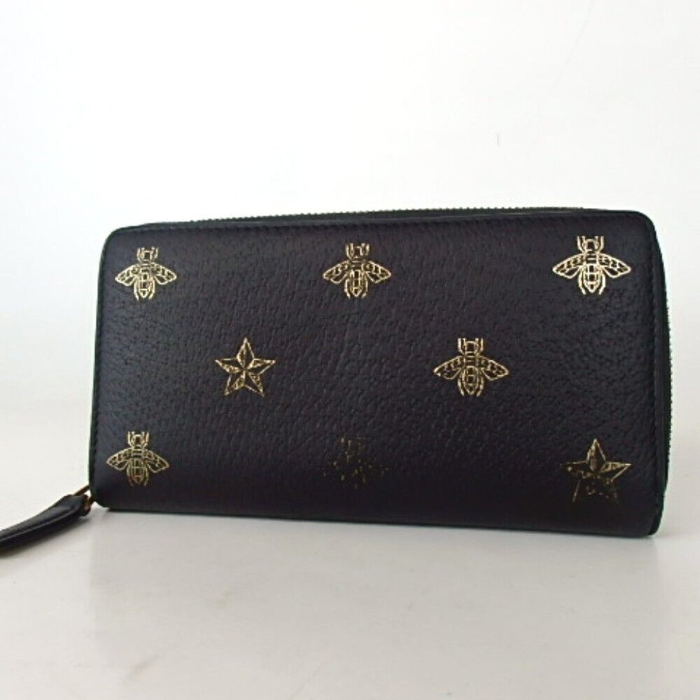 Authentic GUCCI Wallets leather Bees and Stars [Used]